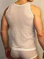 Мужская белая прозрачная майка в мелкую сеточку Doreanse Sexy Summer 2310c02 распродажа